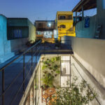 jardin vista áerea casa con bloques